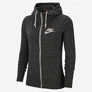 Nike Sportswear Gym Vintage Zip-Up Hoodie in Grey Anthracite Sz XS